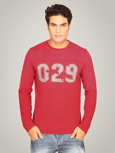 Basics Men Red T-shirt
